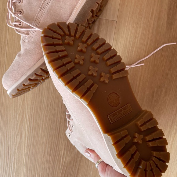 Pink Blush Timberlands. Worn once! Next to new. - Picture 6 of 6